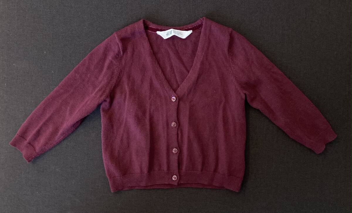 H&M Baby Girl Cotton Cardigan 1.5-2Y 762653 USED エイチアンドエム ベビー ガール コットン カーディガン拍卖