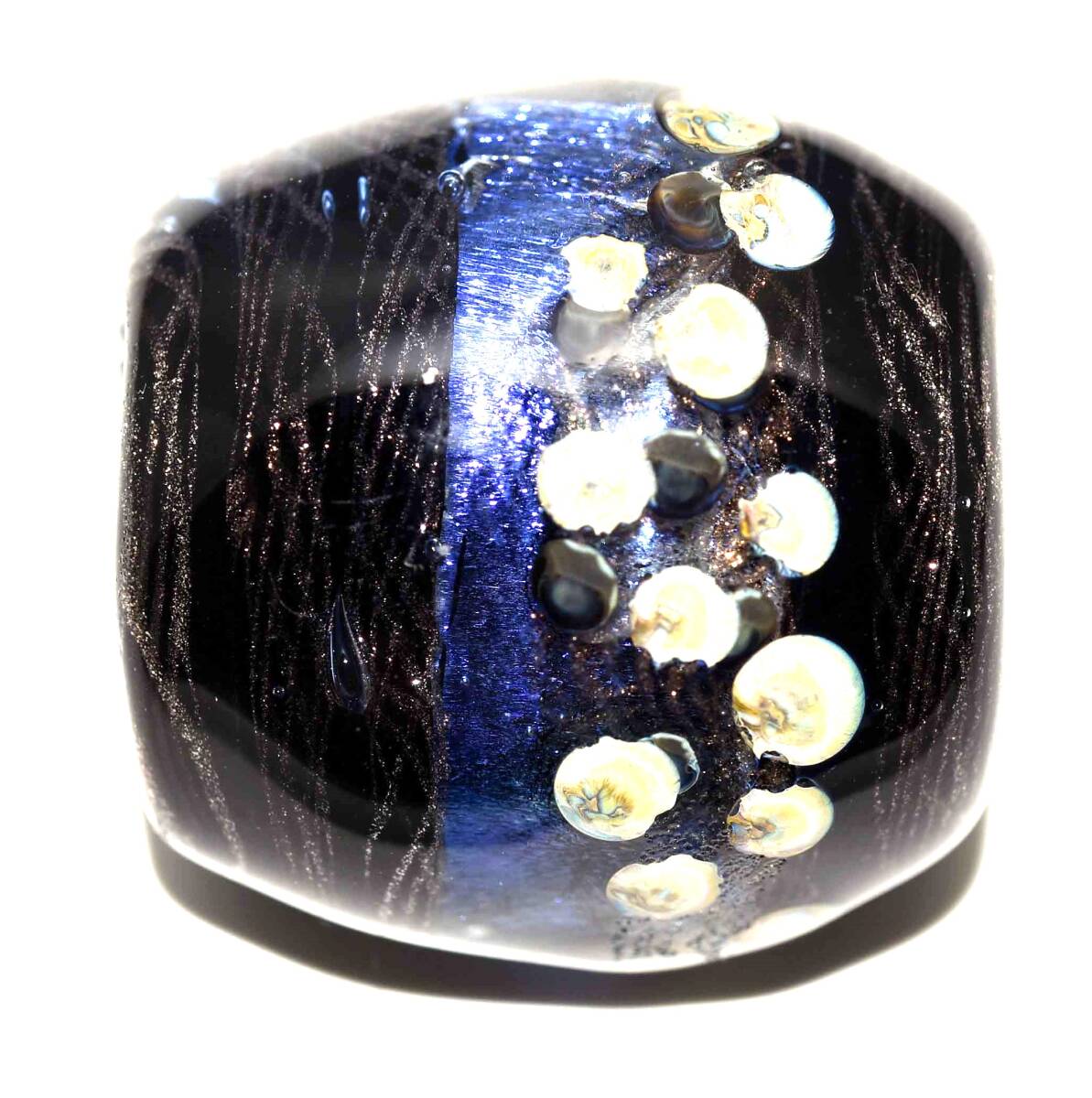 創作作家一点物 ガラスの帯留め(Y1835-450 ) とんぼ玉 glass beads 帯留め ガラスアクセサリー拍卖