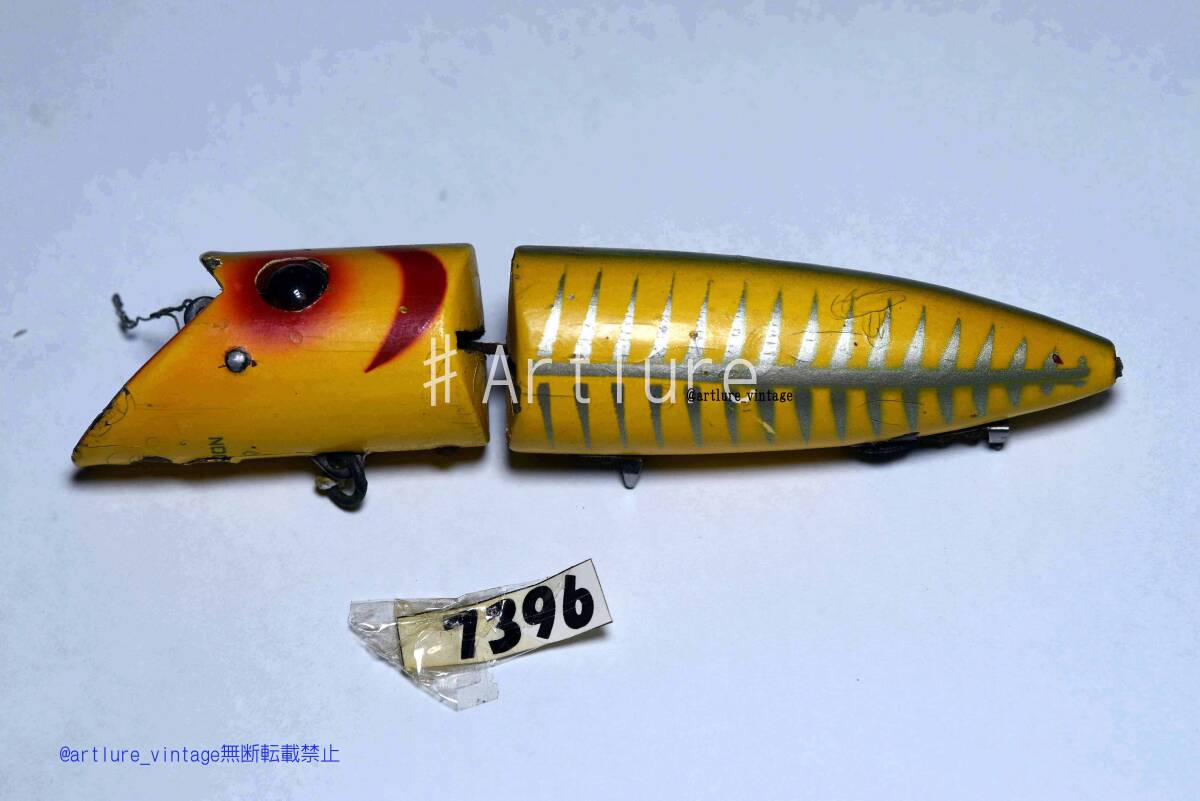 GIANT ZIG WAG VINTAGE WOODEN LURE HEDDON (7396-327 )USA MADE #OLDLURE #ARTLURE_VINTAGE #ヴィンテージルアー拍卖