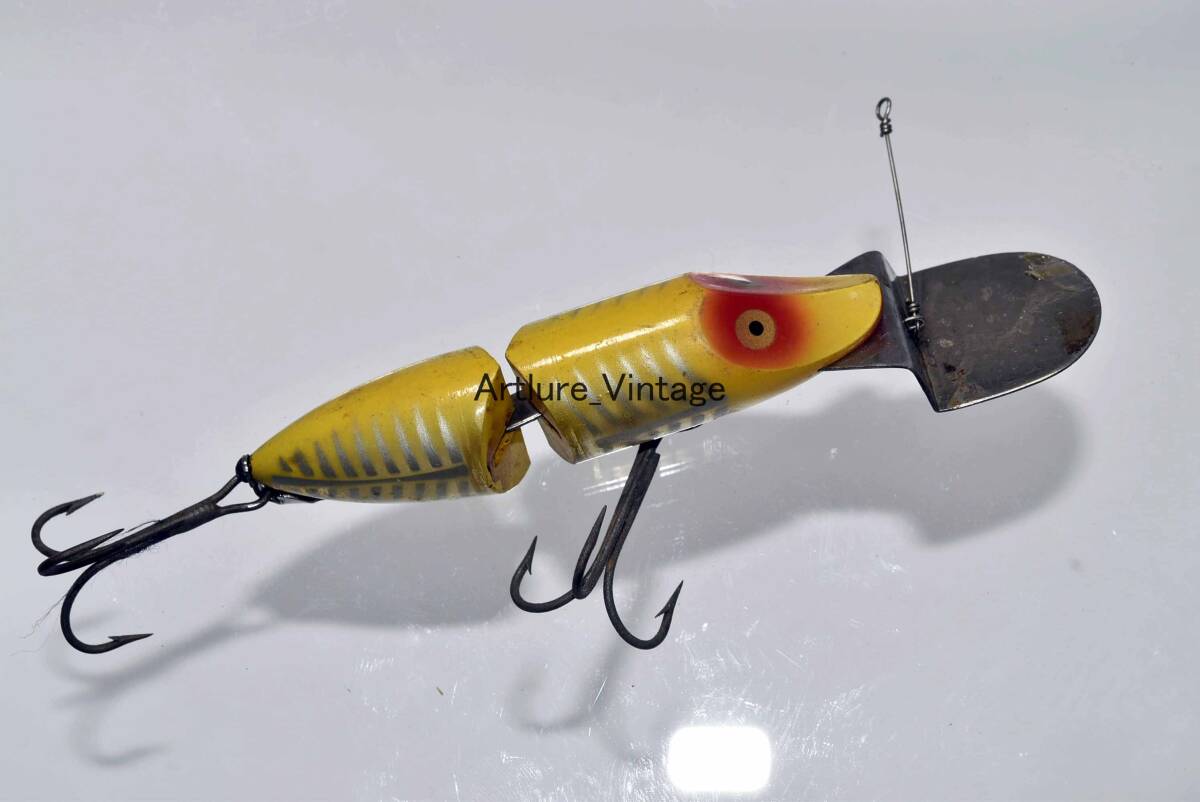 RIVER RUNT SPOOK SINKER JOINTED VINTAGE LURE HEDDON (7416-45)USA MADE #OLDLURE #ARTLURE_VINTAGE #ヴィンテージルアー拍卖