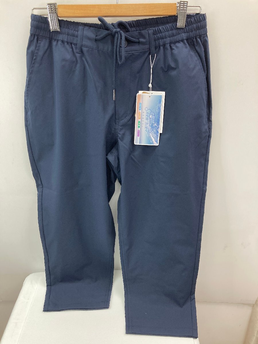 クロップドパンツ ゴルフパンツ ウエストイージー ストレッチ DRY COOL LL W実寸約88cm~102cm 紺 CREATION CUBE★未使用格安!拍卖