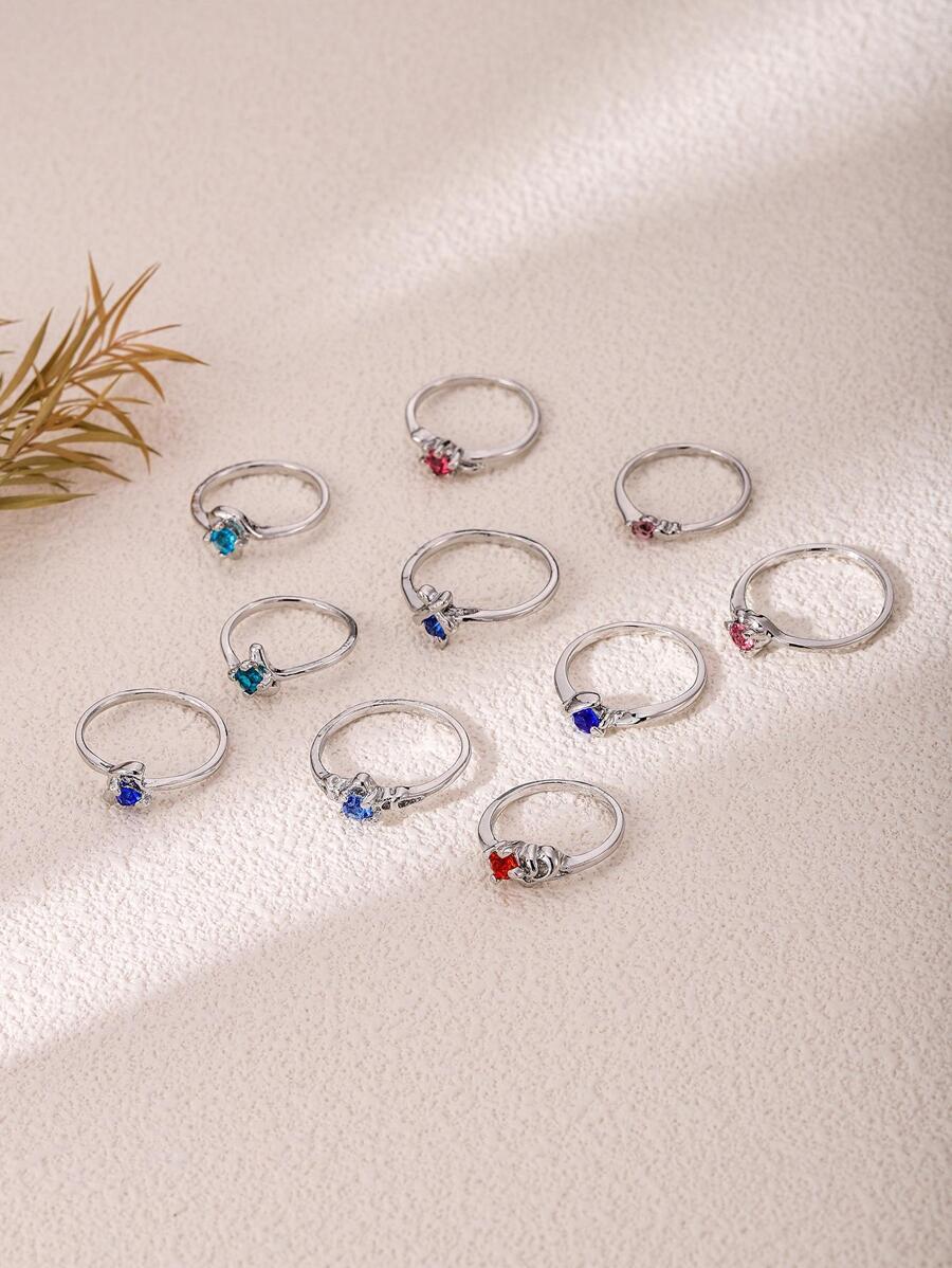 リング レディース セット 20 ピース/セット ミックス スタイル フェイク ラインストーン レディース リング セット (サイ拍卖