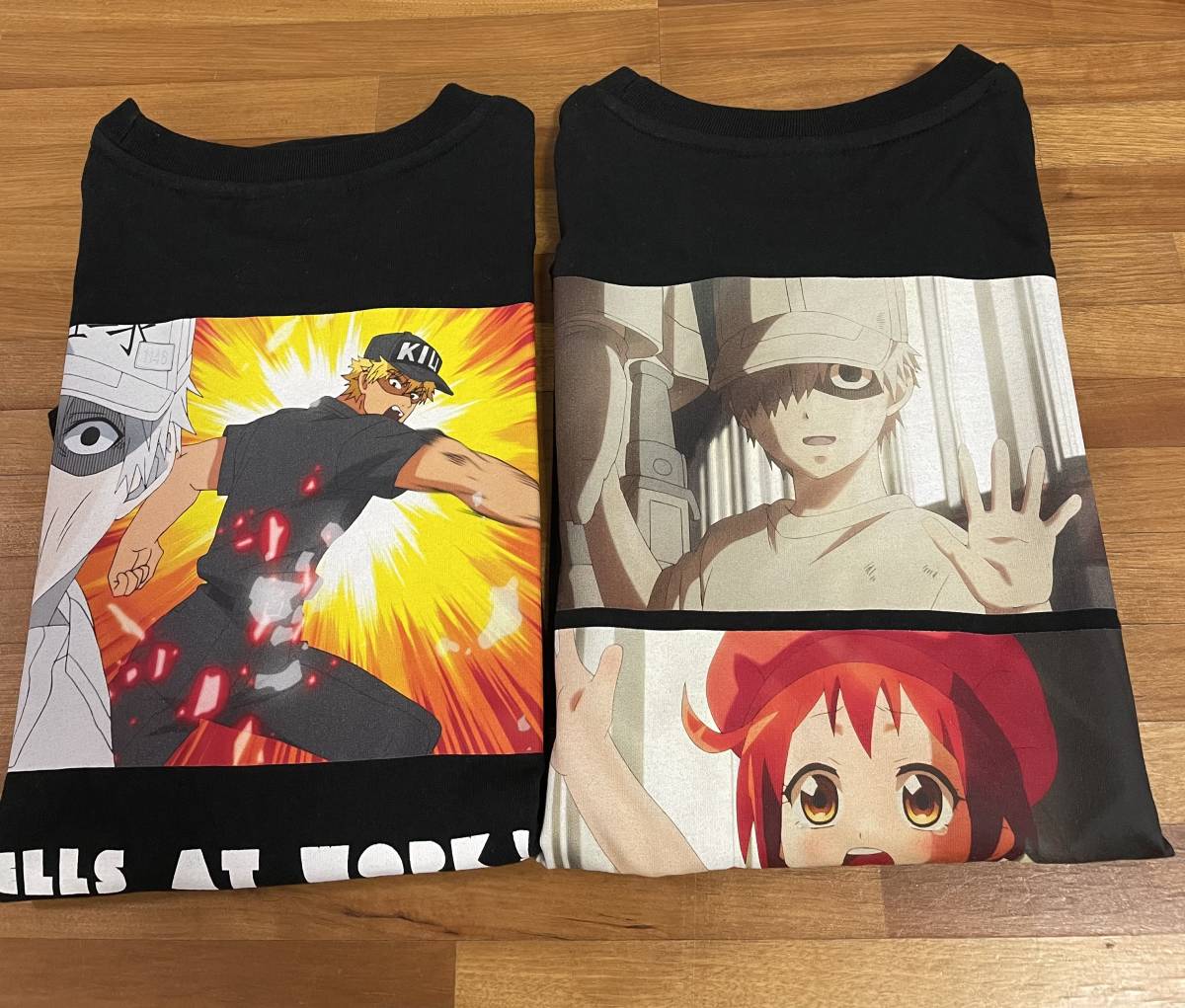 送料込☆ はたらく細胞 Tシャツ M~Lサイズ 2枚セット キラーT細胞 赤血球 白血球拍卖