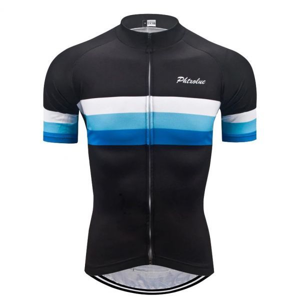 新品 サイクルジャージ XLサイズ No49 ブラック フルジップ 半袖 ウェア メンズ サイクリング スポーツ MTB ロードバイク拍卖