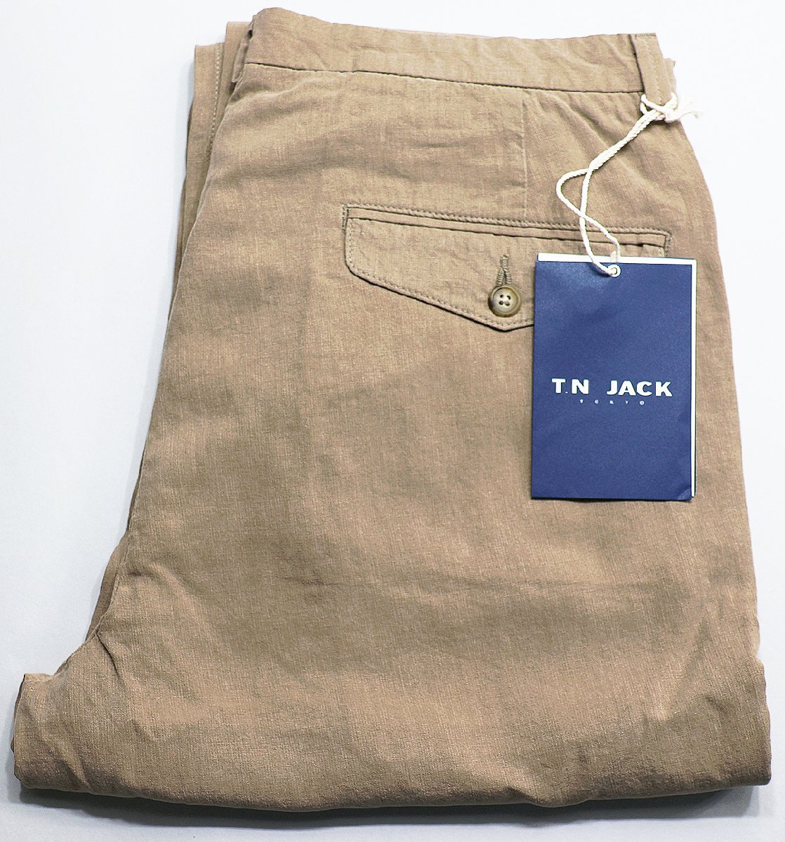 T.N JACK (ティーエヌジャック) Classic 1 Pleats Trousers / クラシック1プリーツトラウザー #40160501 Beige size M / バックドロップ拍卖