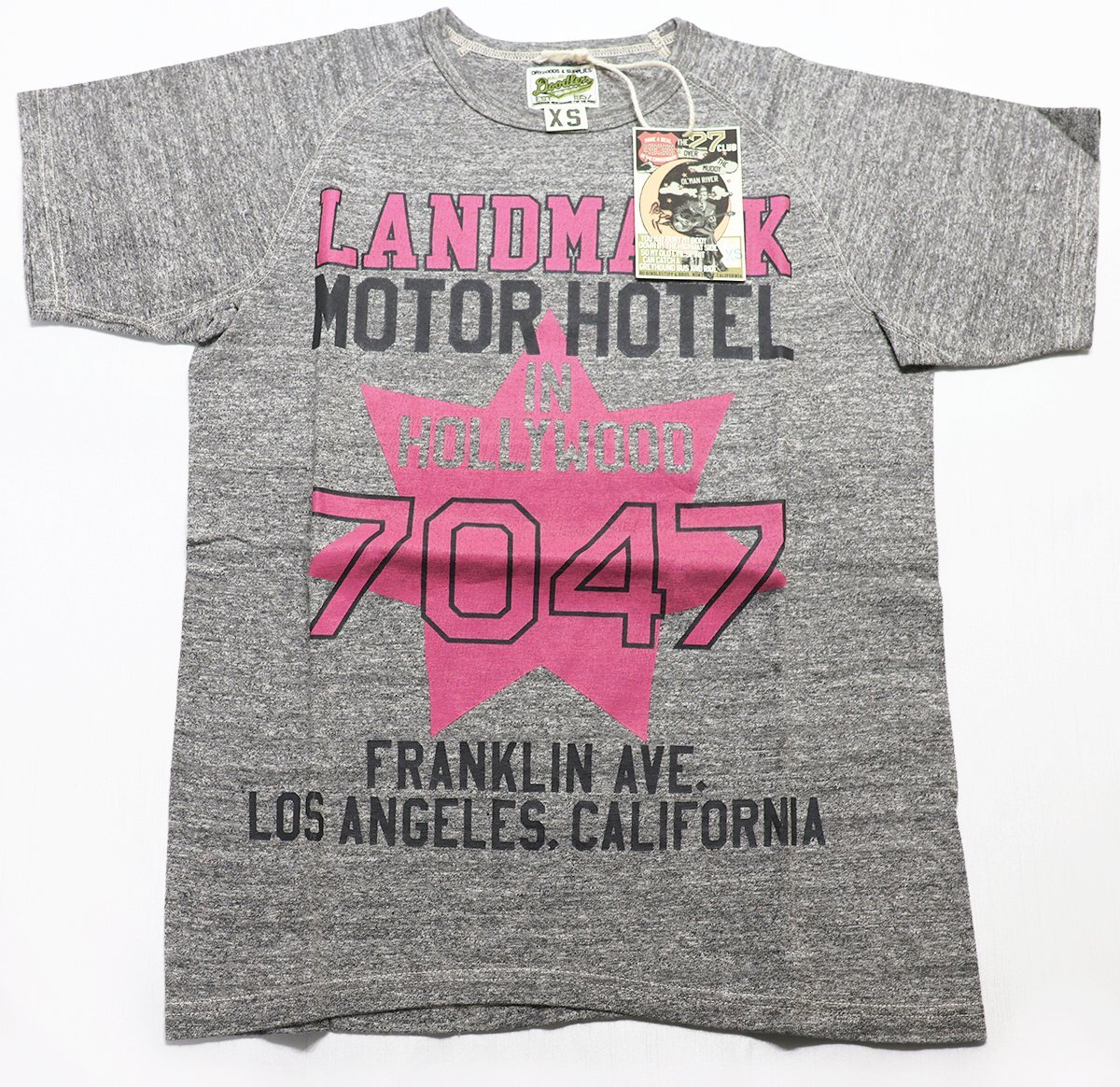 BO'S GLAD RAGS (ボーズグラッドラグス) フリーダムTシャツ “Landmark Motor Hotel.1970” 未使用品 グレー size XS /バーンストーマーズ拍卖