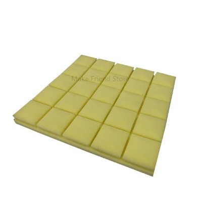 4パック50 × 50センチメートルスタジオ音響泡防音ノイズ断熱発泡吸音処理パネル防音壁パネル Color: yellow拍卖