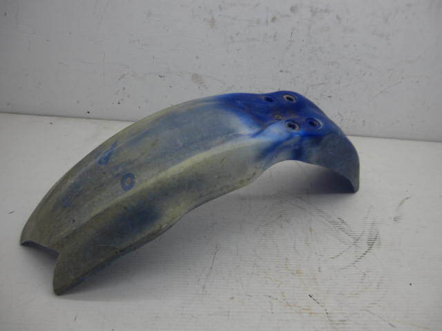 カワサキ KX65 KX65A フロントフェンダー 割れ有り キズ 汚れ 刻印 KX65 ブルー拍卖