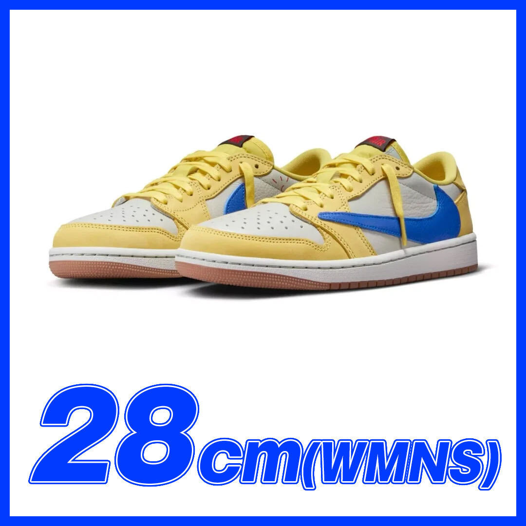 2016 Travis Scott × Nike WMNS Air Jordan 1 Retro Low OG SP Canary 28.0cm トラビススコット拍卖