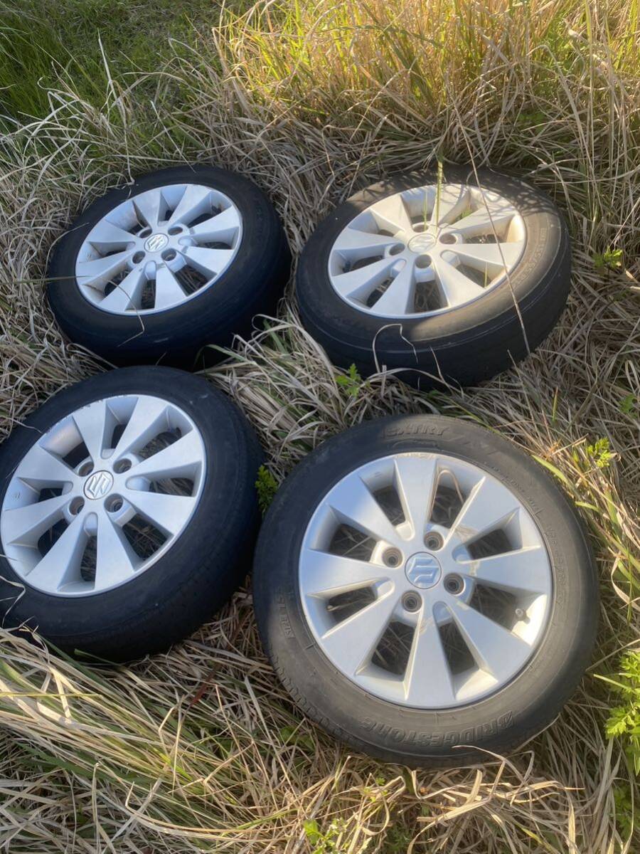 スズキワゴンr mh23純正タイヤホイール 4本 ①拍卖