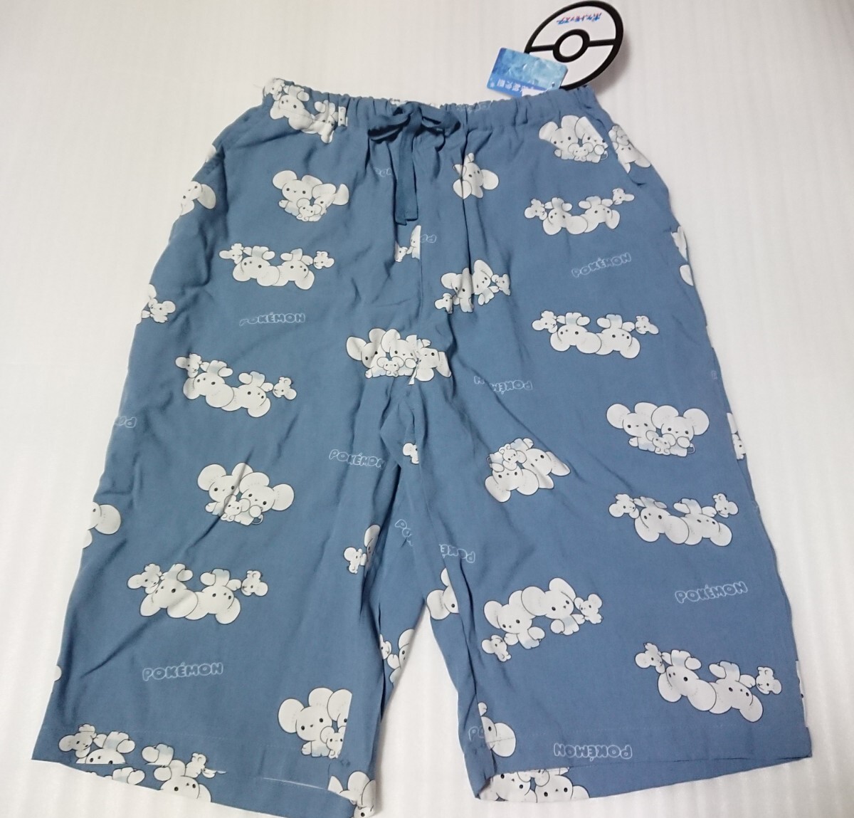 ポケモン イッカネズミ ひんやり 接触冷感 ハーフパンツ Mサイズ 新品タグ付 サイドポケット付 レア ステテコ ショートパンツ アロハパンツ拍卖