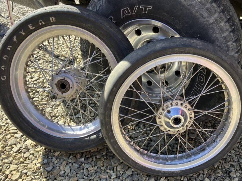 値下げ 当時物 ドラックレース 前後ホイール バーンズ アクロン ドラックスリック グッドイヤー Z1 KZ900 ショベル アイアン チョッパー拍卖