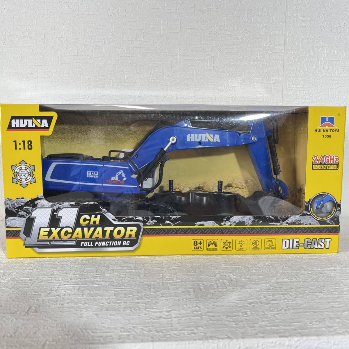 11CHANNEL PROFESSIONAL EXCAVATOR HUI NA 1/18 ラジコン ミニカー 11-1拍卖