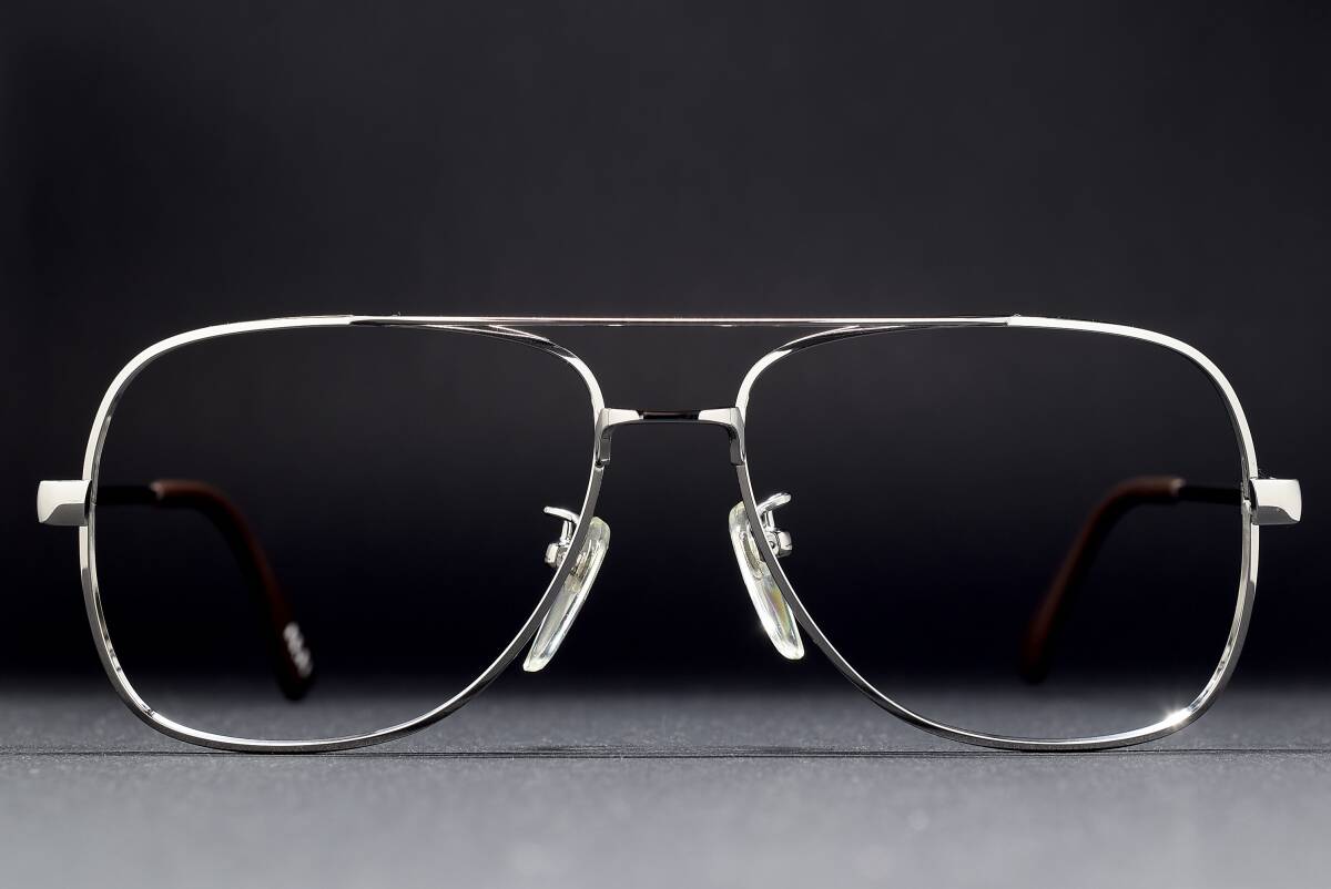 デッドストック NO.66 52-15 ダブルブリッジ アビエーター サンプラチナ メガネ サングラス フレーム ヴィンテージ SPM拍卖