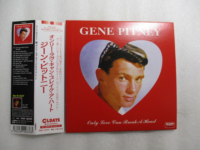 紙ジャケ/ ジーン・ピットニー/オンリー・ラヴ・キャン・ブレイク・ア・ハート(Oldays Records) Gene Pitney/Only Love Can Break A Heart拍卖