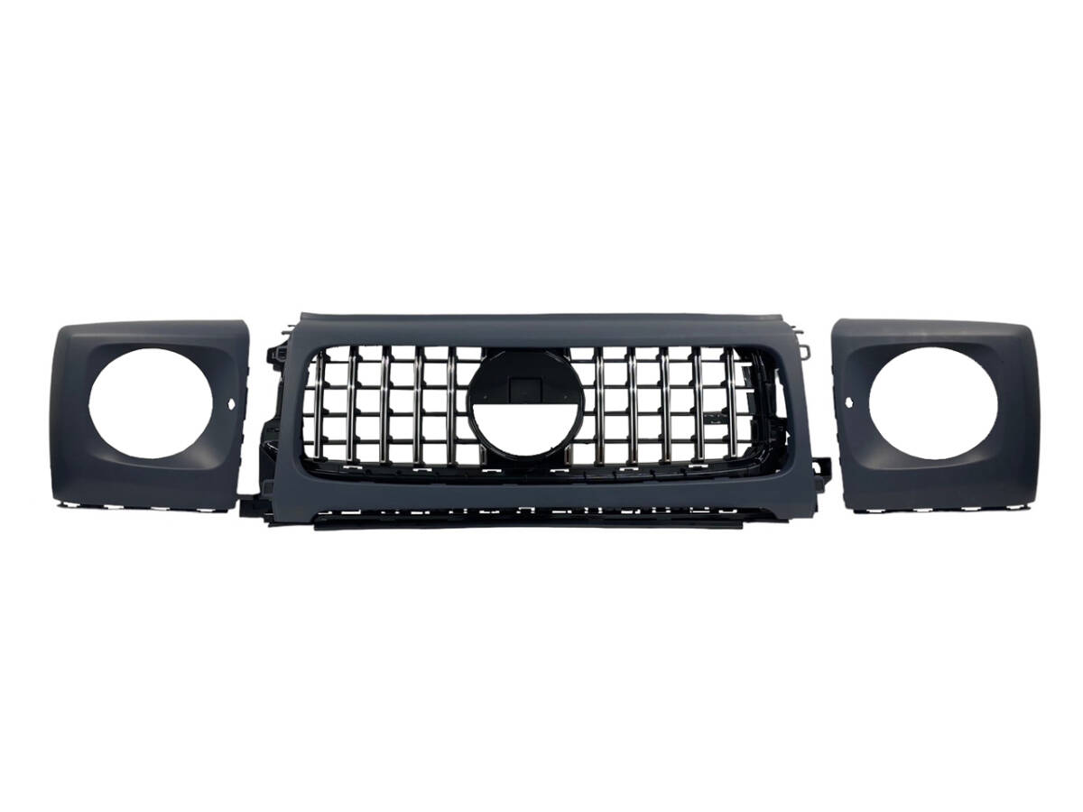 明日着 W463A グリル ヘッドライト カバー G63type 未塗装 ベンツ Gクラス クローム フロント 国内 即納 カスタム エアロ 外装 パーツ 部品拍卖