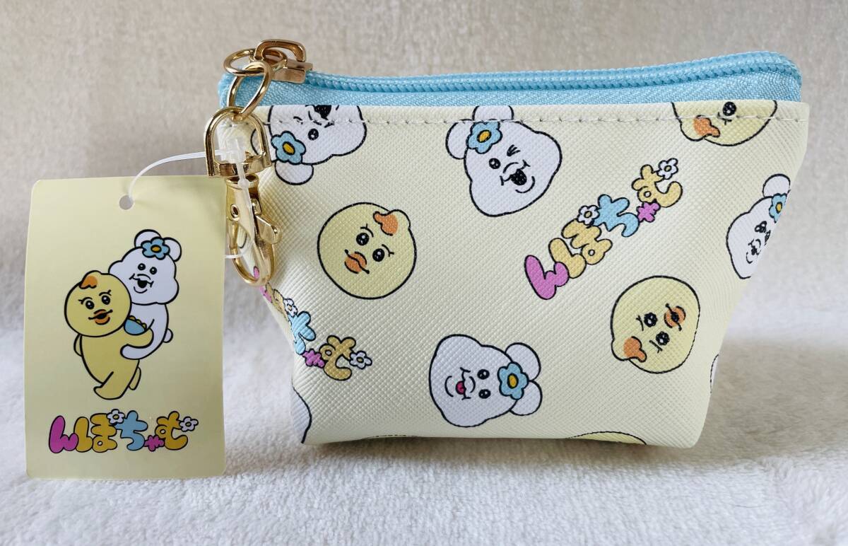 ☆んぽちゃむ 三角ミニポーチ チラシ イエロー☆きみまろ ビニール ナイロン 小物入れ拍卖
