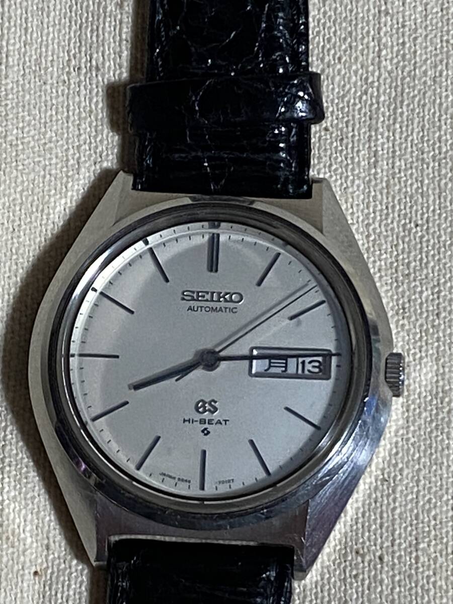 GS グランドセイコー 56グランド 完動 美品 自動巻 日付曜日機能 セイコー尾錠 本ワニ皮ベルト拍卖