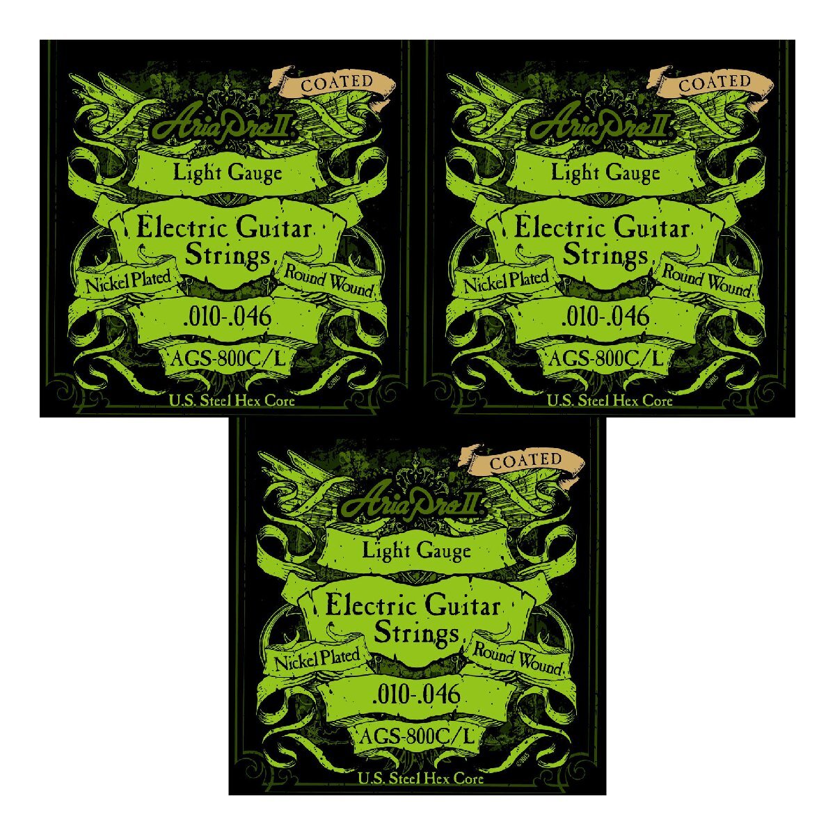 即決◆新品◆送料無料ARIA AGS-800C/L×3(10-46エレキ /メール便拍卖