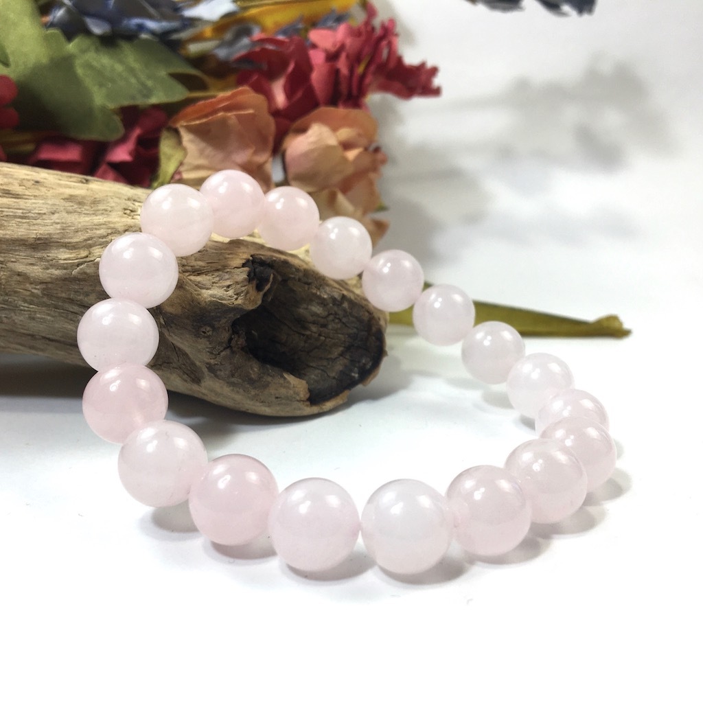 ローズクォーツ パワーストーン ブレスレット 10mm 天然石ブレス シンプル 開運 浄化 数珠ブレス メンズ・レディース 男性拍卖