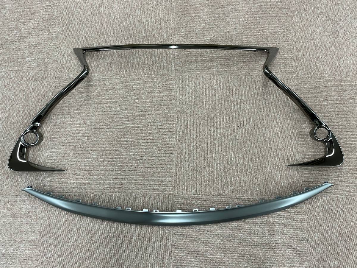 ★LEXUS レクサスRC F SPORT Prime Black 新品 純正 スピンドルグリルフレーム 漆黒メッキ&フォグランプカバー左右 ロアーモールセット拍卖