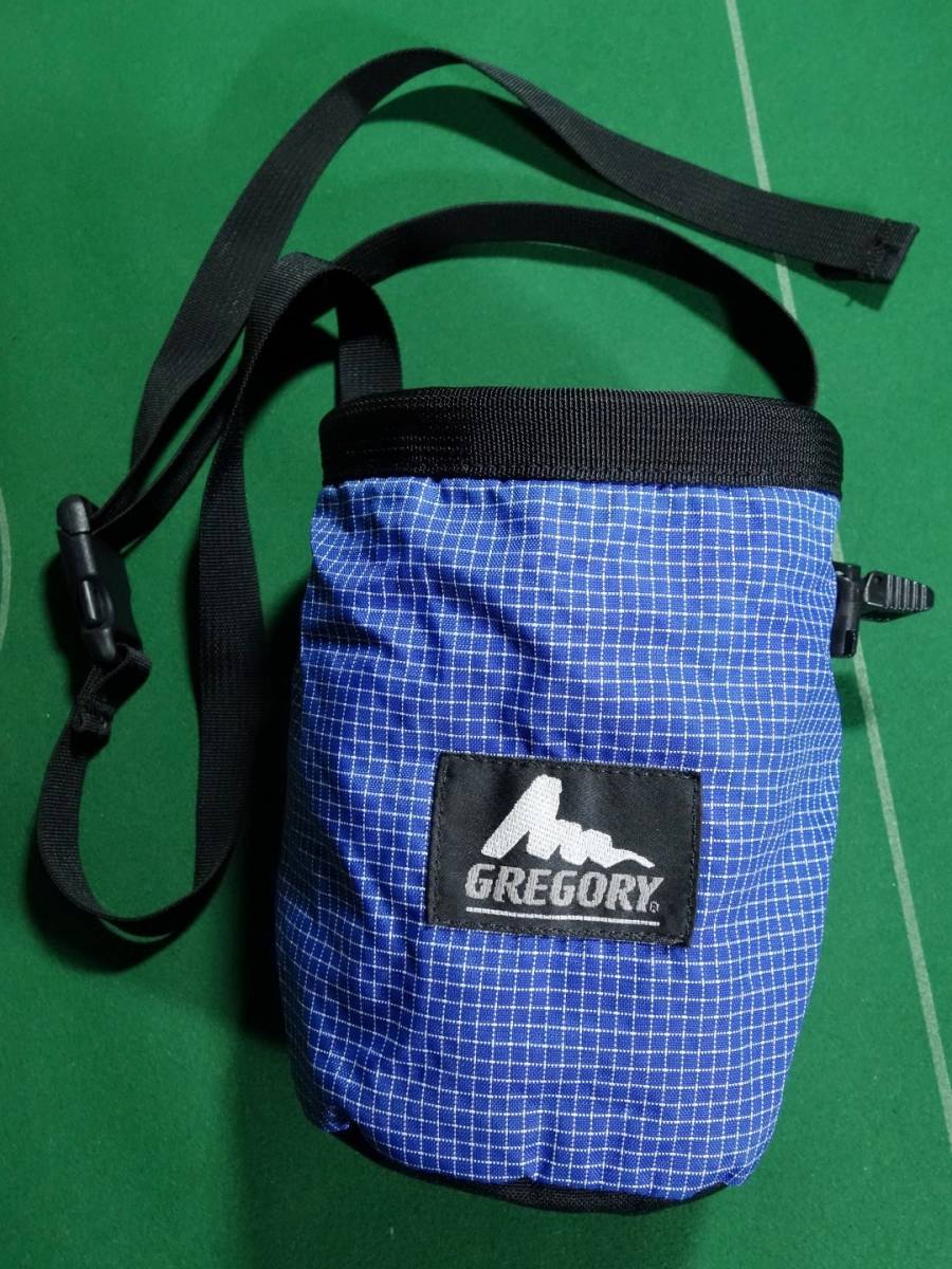 ▲旧タグ USA製 グレゴリー ウエストベルト付 チョークバッグ ポーチ ブルーグラフチェック 美品!!!▲拍卖