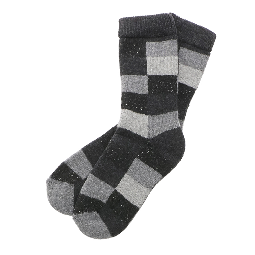 ☆ 12.グレー ☆ 【Eタイプ】CARREAUX 靴下 レディース 暖かい 通販 おしゃれ ブランド ウール混合 ソックス 厚手 あったか くつ下 秋冬拍卖