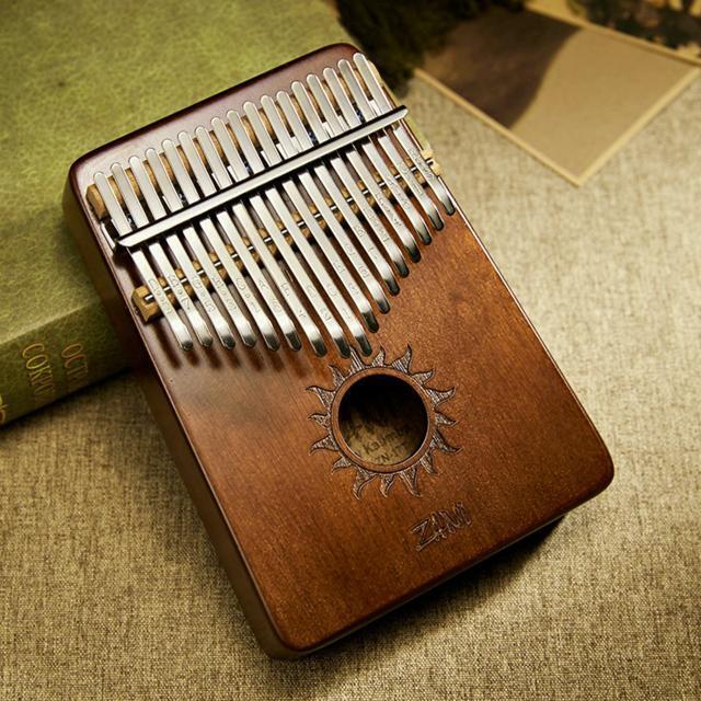 ☆ ブラウン カリンバ 17キー 通販 17 音 親指ピアノ ハンドオルゴール ゆびピアノ 楽器 アフリカ 民族楽器 演奏 初心者向け 子供用 ピア拍卖