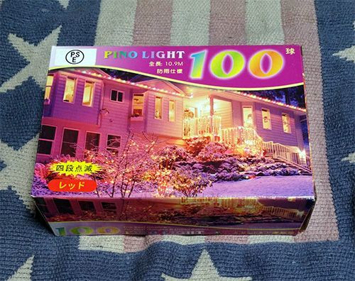 イルミネーションライト イルミ PINO LIGHT 100 レッド 4段点滅 未使用拍卖