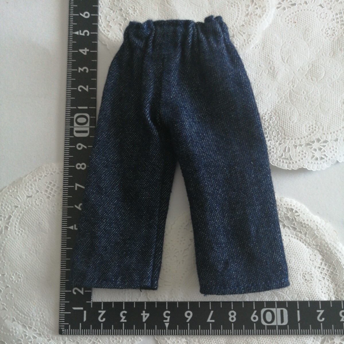 4r428 ドール用 クロップド丈 デニム ワイドパンツ タミーちゃん ペッパーちゃん バービー 1/6ドール拍卖