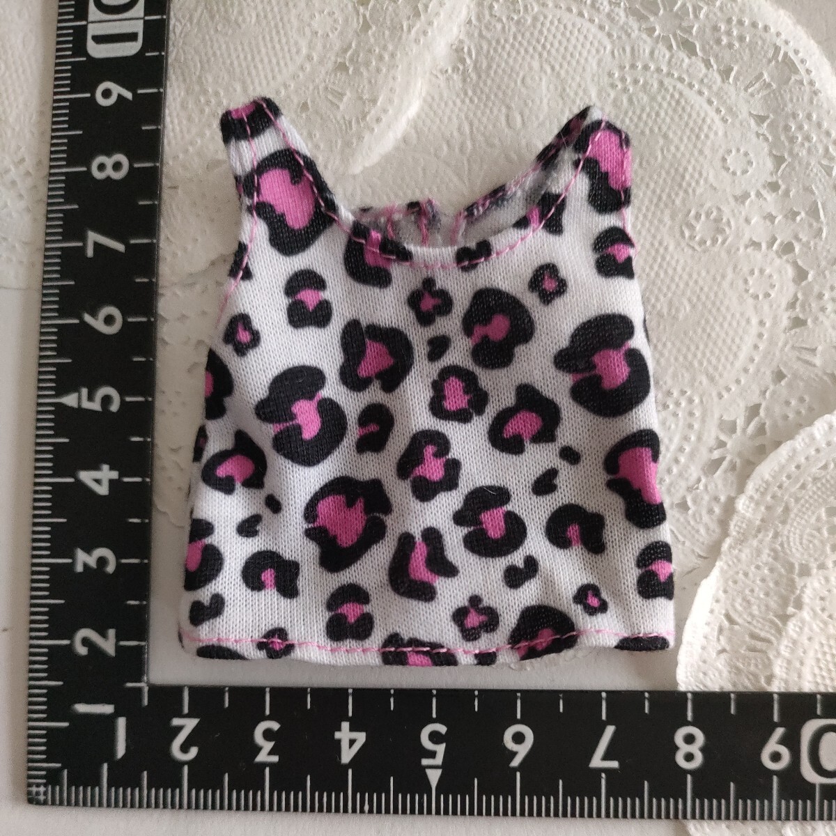4r0510 ドール用 タンクトップ ヒョウ柄 ピンク momoko バービー ジェニー TBleague s50 s24 1/6ドール拍卖