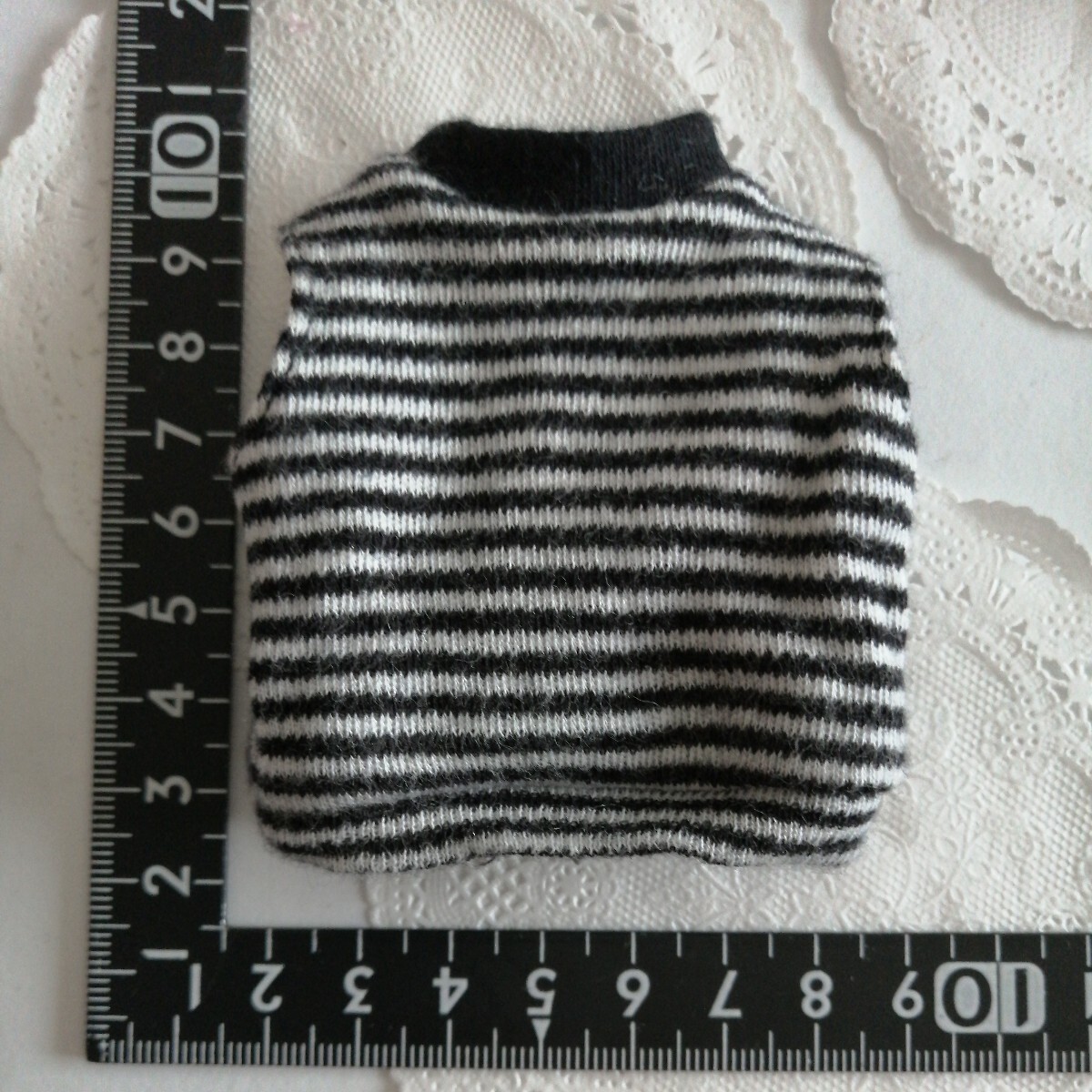 4r0514 ドール用 白黒ボーダー ノースリーブ ジェニーボーイフレンド リカちゃんパパ タミーちゃん エイト ナイン TBleague 1/6ドール拍卖