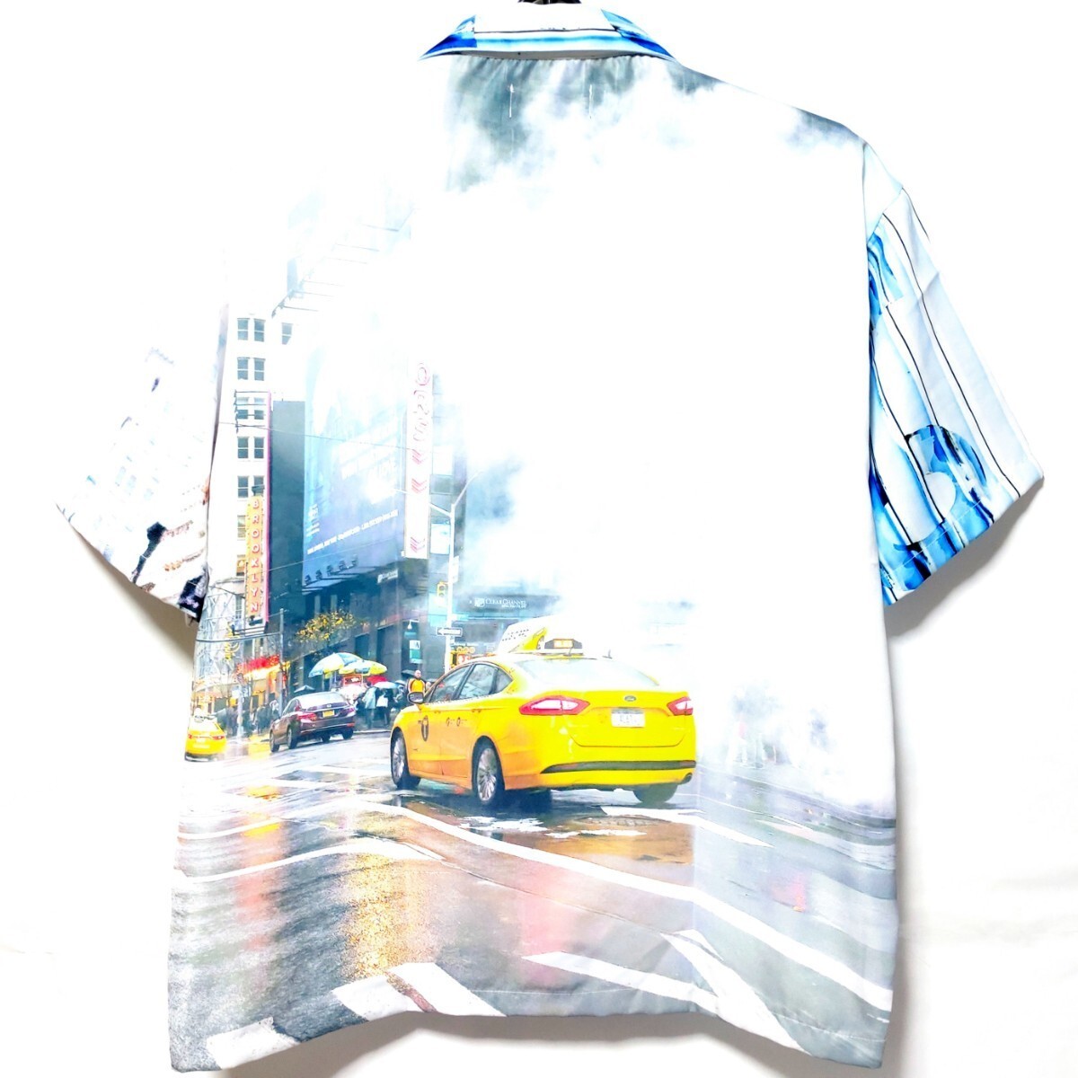 特価/未使用【サイズ=М】NO STREET/ノーストリート/メンズ/半袖/パネルプリント/シャツ/胸囲=88~96cm/white拍卖