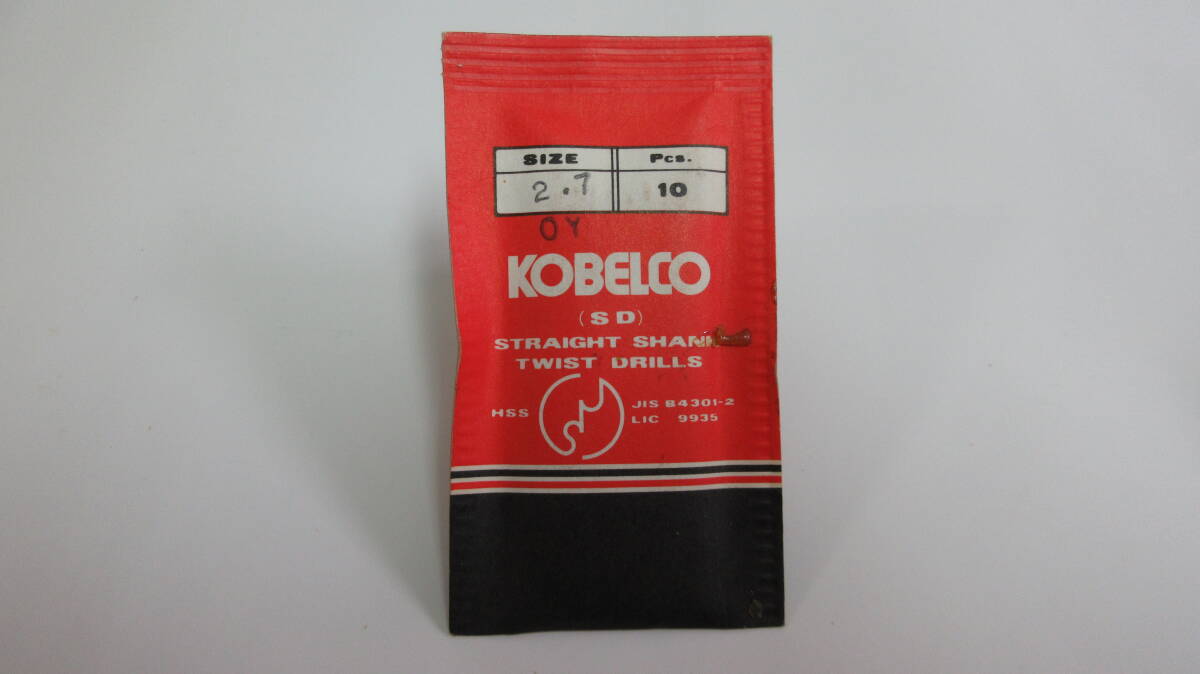 未使用品在庫処分 KOBELCOコベルコ HSSドリル Φ2.7 10本(パック入り)拍卖