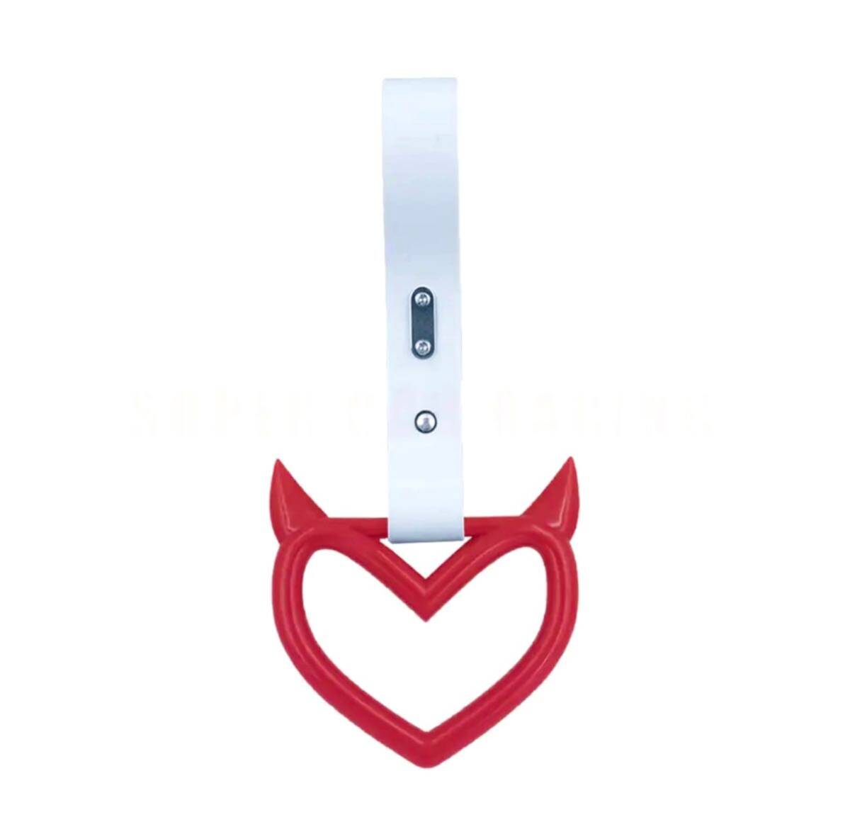 悪魔 デビル ハート つり革 レッド 赤 USDM JDM つり輪 旧車 トラック デコトラ 街道レーサー ステッカー エンブレム ギャル カスタム拍卖