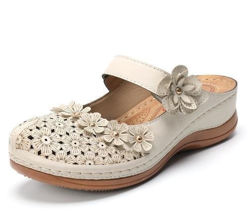 LHK3042★レディーズ スリッパ 厚底 ビーチサンダル おしゃれ 花飾り つま先保護 カジュアル サンダル 22.5-26.5㎝拍卖