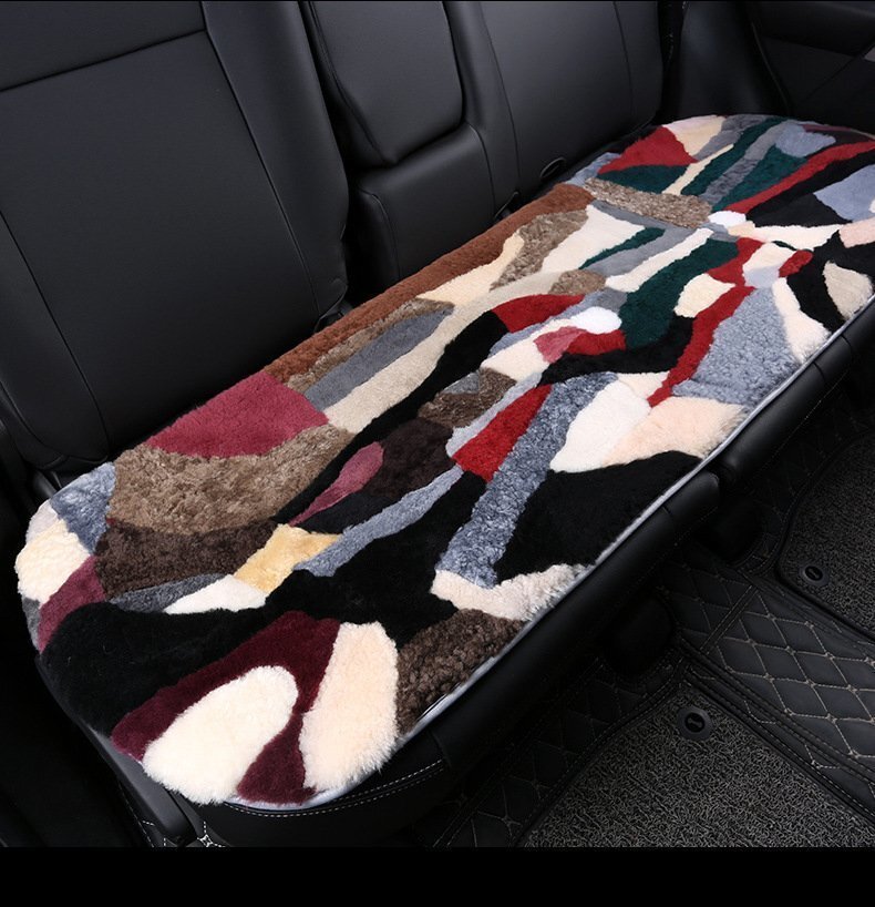 PYD2182★車用 座布団ッション ファー わふわ 冬 前席 後部座席 全席 3枚セット クおしゃれ シートカバカーシート 100%ウール ふー拍卖