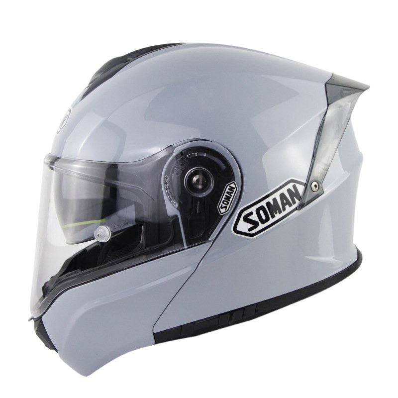 TZX563★超人気~!ダブルレンズ フリップフロップ システムヘルメットフルフェイス 大きいサイズ め 開閉式シールドグレー拍卖