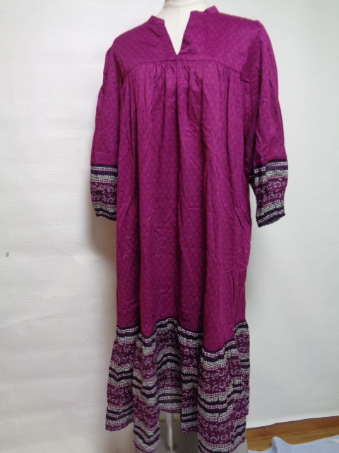 美品*ユニクロ×アナスイ*M*コラボ商品*マキシワンピース*綿ワンピース*ロングワンピース柄ワンピース*ANNASUI*拍卖