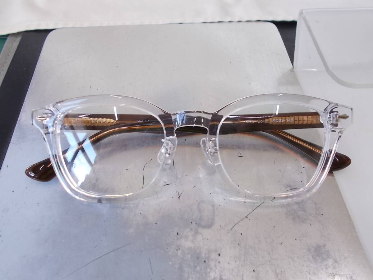 E'YES 超かっこいい ウェリントン 眼鏡フレーム 1525-2 お洒落 クラシカルデザイン 極厚 拍卖