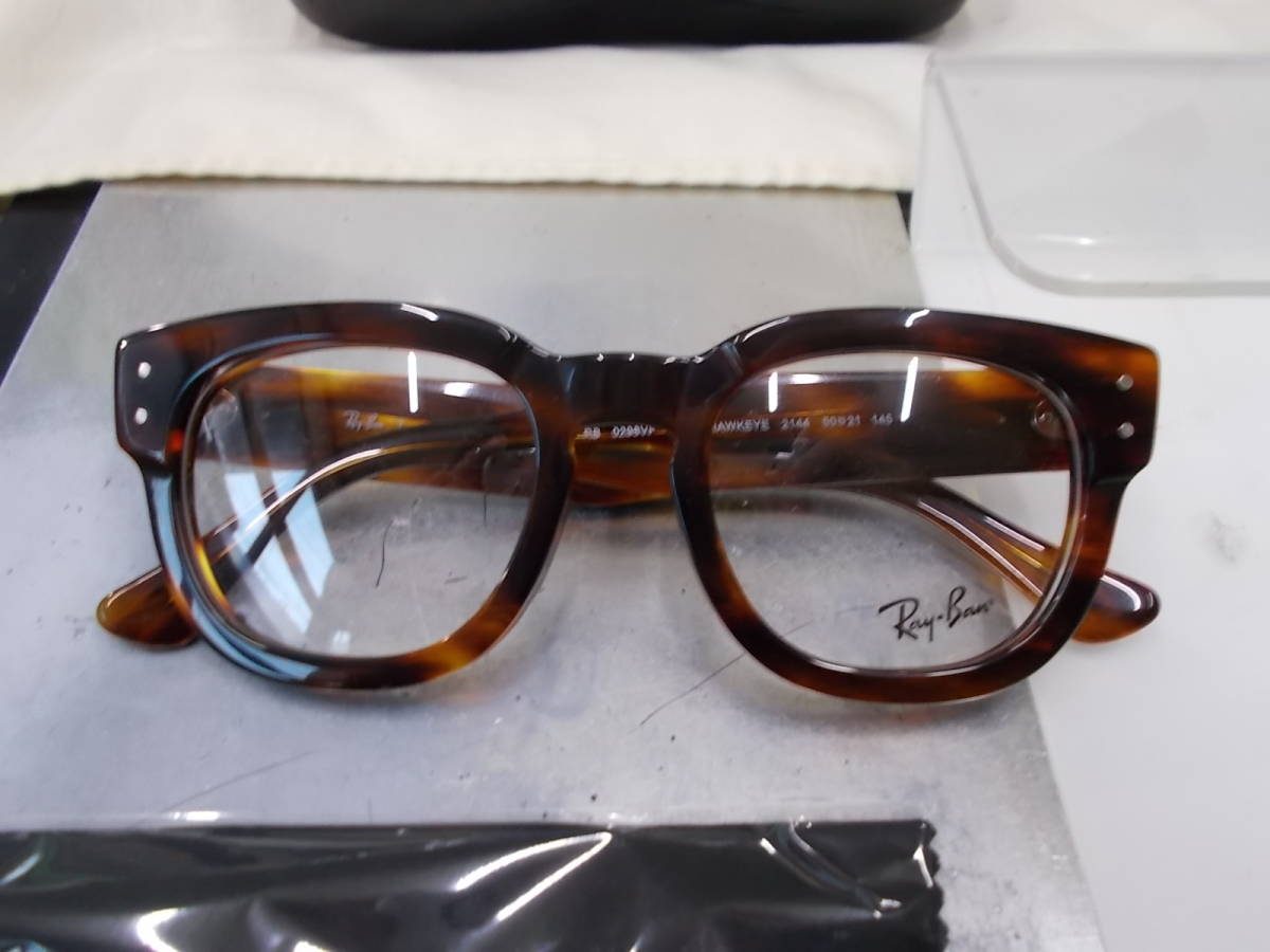 RayBan レイバン MEGA HAWKEYE メガ ホークアイ 眼鏡フレーム RB0298VF-2144-50 お洒落 極太 極厚 レトロ拍卖