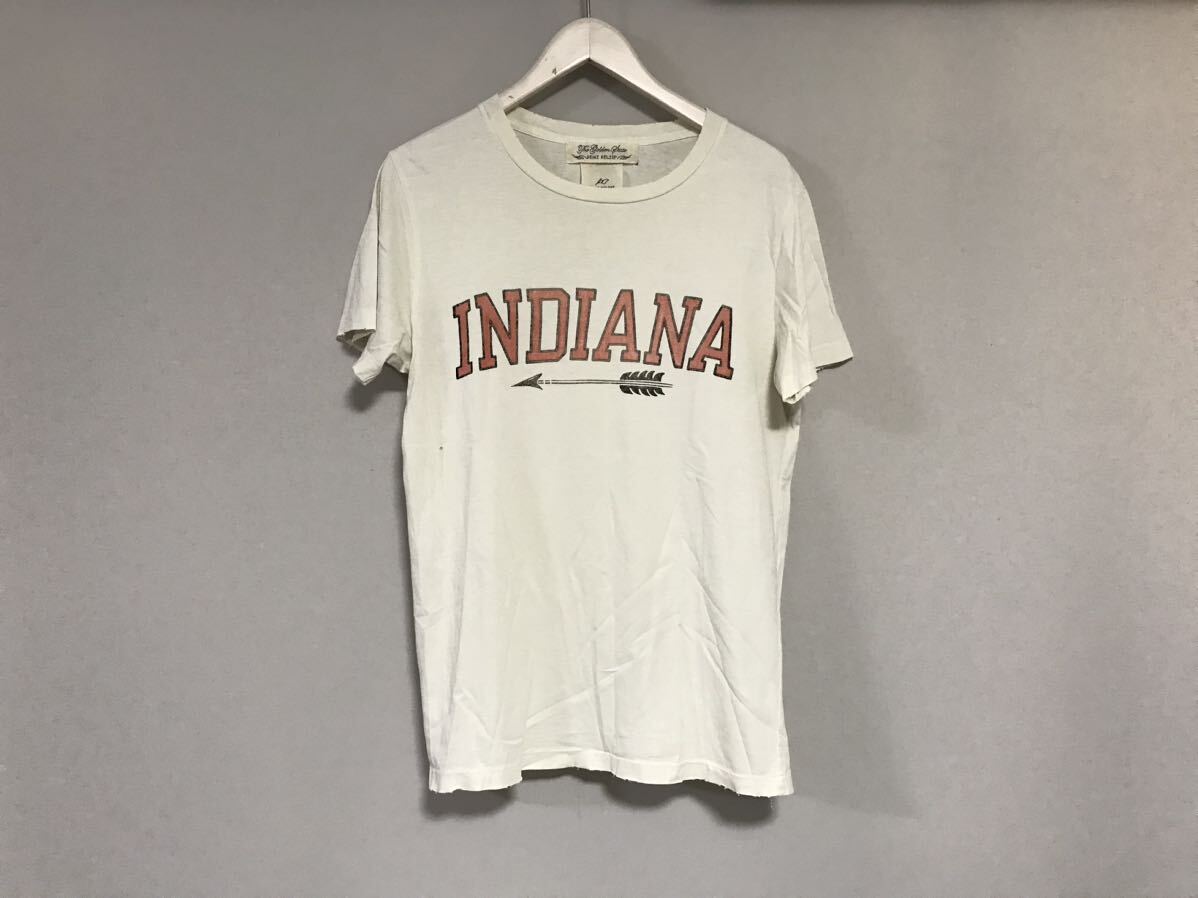 本物レミレリーフREMIRELIEFコットンダメージ加工プリント半袖Tシャツメンズサーフアメカジミリタリーワークオフホワイト白M日本製拍卖