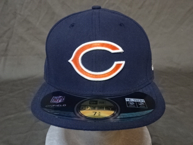 USA購入 ニューエラ【NEWERA】【59FIFITY】 NFLアメフト シカゴ ベアーズ【Chicago Bears】ロゴ刺繍入りキャップ(7 3/8)拍卖