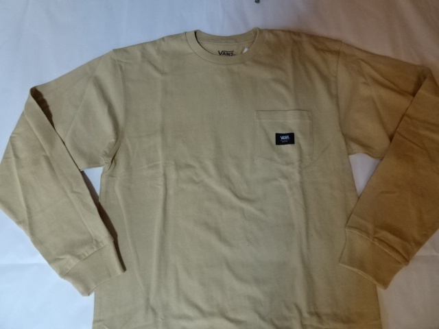 USA購入 人気アメカジスケボーブランド バンズ【VANS】【OFF THE WALL】ロゴマーク ポケット付 厚手生地 ロングスリーブTシャツUS Mサイズ拍卖