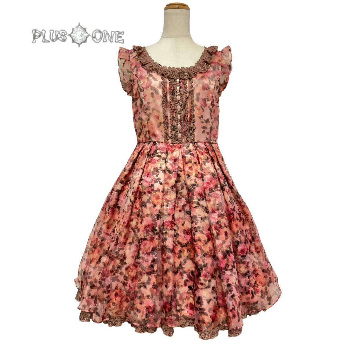 【axes femme】バラプリント オーガンジードレス/アクシーズファム/ワンピース /花柄 /総柄拍卖