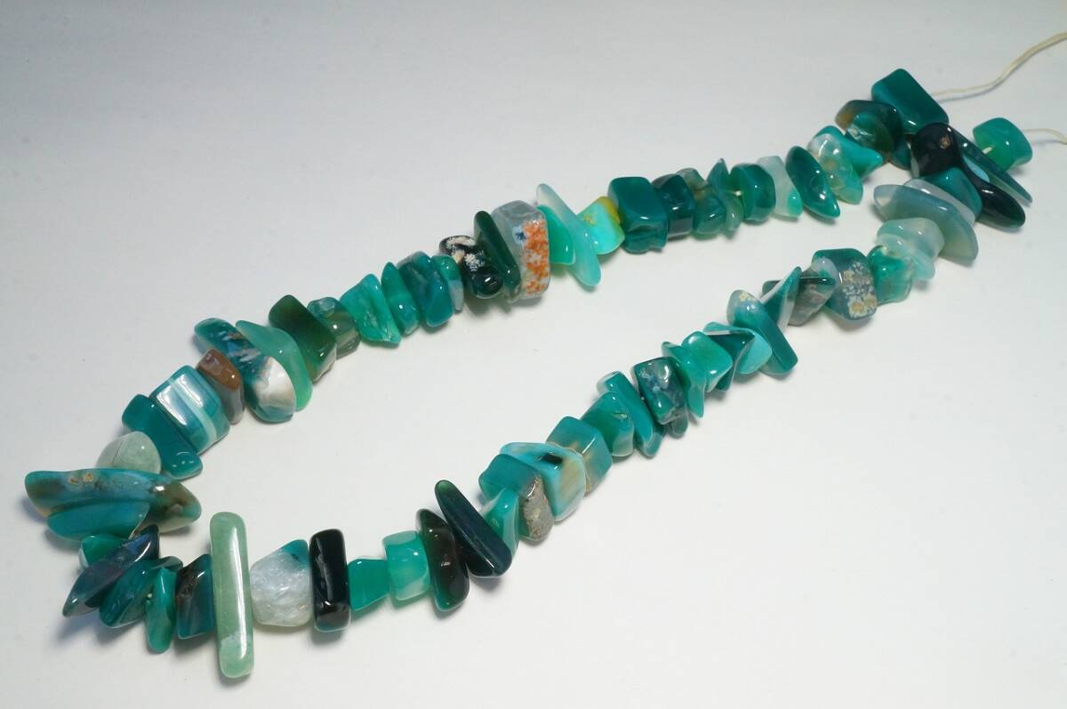 【即決特別価格!早い者勝ち】希少30年前の未使用在庫!上質天然クリソメノウ瑪瑙・めのう・メノウネックレス貫通穴あき!504ct/100g拍卖