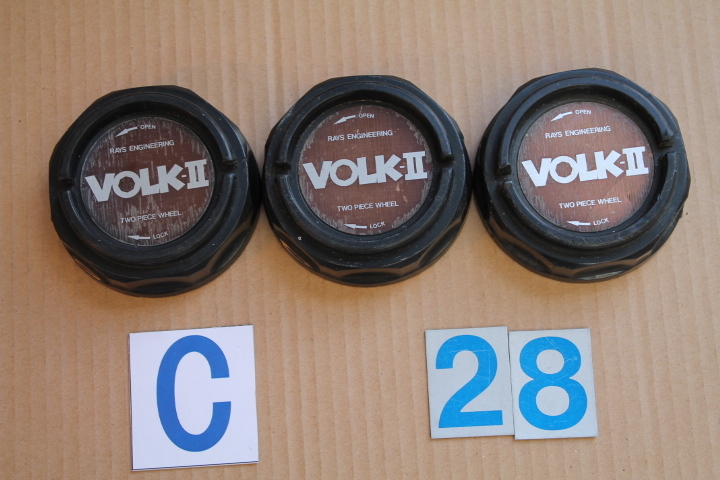 KP-106-1 ☆旧車 当時物・VOLK-Ⅱ RAYS ENGINEERING センターキャップ 3個 約85mm拍卖