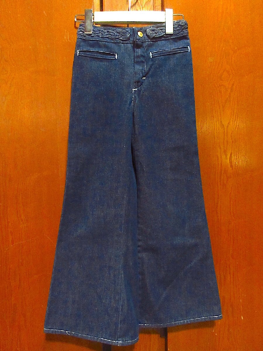 ビンテージ70's●キッズデニムフレアパンツ実寸W55cm●240501c8-k-pnt-ot-w22 1970s子供服ボトムス古着ジーンズ拍卖