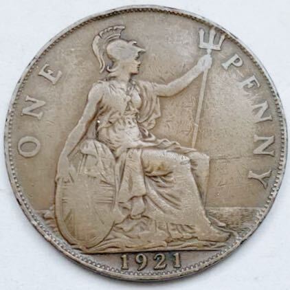 海外コイン イギリス 1ペニー 1921年 ジョージ5世拍卖
