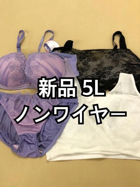 新品☆5L♪ノンワイヤーブラ・ブラトップ・ブラショのセット☆d811拍卖